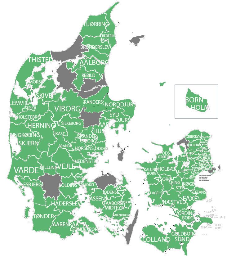 Kommuner, der er tilskudsgivere til Dansk Byplanlaboratorium